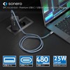Sonero® USB-C auf USB-A Ladekabel, Handy-Ladekabel, Schnellladekabel USB C, USB