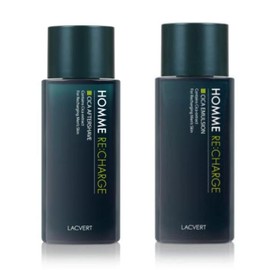 Lakme or possibly Lacvert, but most likely 'Lacvert' as 'Lakme' is an Indian cosmetics brand 라끄베르 옴므 리차지 시카 스킨 + 로션 세트 추천 Lakeweb Homme Recharge Shea Skin + Lotion Set Recommendation