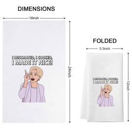 WCGXKO Inspired Gift I Decorated I Cooked I Made It Nice Flour Sack Kitchen Towel Dish Cloth Housewarmin Gift (I Decorated Towel)