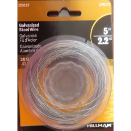 Hillman Steel Wire 28 Gauge 100 ft. spool. #123117-N  NEW