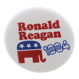 A&T Designs Ronald Reagan Republican Elephant 1984 Vote 1.25" Pinback Button Pin