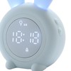 Digital Alarm Clock Cute Bunny Shape LED Night Light Luminous