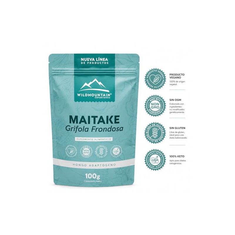 Maitake en Polvo 100g | Grifola Frondosa | Hongo Adaptógeno