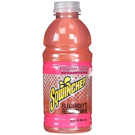 Sqwincher 20 Ounce Strawberry Lemonade Flavor Ready to Drink Bottle Electrolyte Drink