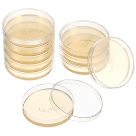 Mikikit Set of 10 Prepared Agarplates, Petri Dishes with Agar for Scientific Experiments, Diameter 60 mm