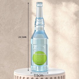 Tasmegol Pet Chew Beer Bottle with Tennis Ball Crunchnplay Water Bottle Squeaky Dog Toys for Aggressive Chewers