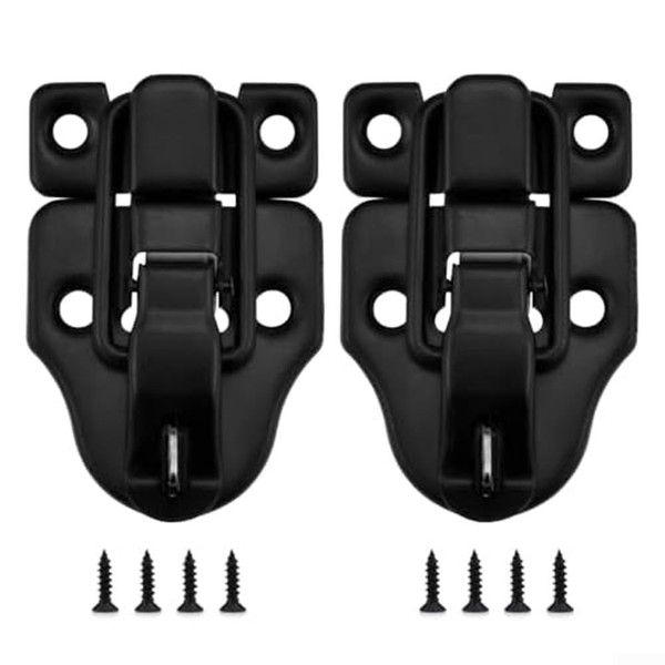 2 Pieces Duckbill Tool Box Buckle Black Locking Locks Replacement