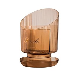 M & M Rotating Makeup Brush Holder Organiser Very Decorative and Practical (Amber)