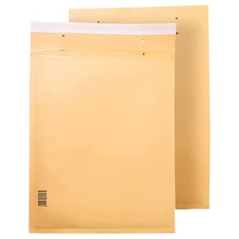 Brown Padded Envelopes with Polyethylene Inner Padding, for Documents with Maximum Area of 100 x 165 mm (10 Padded Envelopes)
