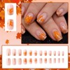 Rchovsam Fall Press on Nails Short Square Nails Press on