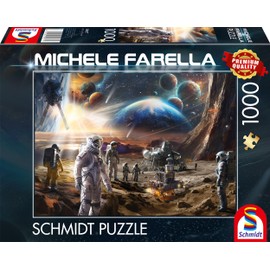 Schmidt Spiele 58537 Infinite Worlds Space Missions Michele Farella 1000 Piece Jigsaw Puzzle Multi-Coloured