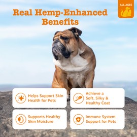 Zesty Paws Zesty Paws Salmon Omega Oil Hemp for Dogs and Cats with Wild Alaskan Salmon Oil Omega 3 and 6 Fatty Acids with EPA DHA for Pets Supports Normal Skin Moisture and Immune System Function 16oz