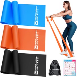Resistance Bands for Working Out, Exercise Bands for Physical Therapy, Stretch, Recovery, Pilates, Rehab, Strength Training and Yoga Starter Set