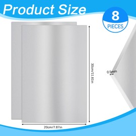 SLTAXAR Aluminium Plate 0.5 mm Thin Aluminium Plate 30 cm x 20 cm Aluminium Plate with Protective Film Aluminium Sheets 0.5 mm Thick Aluminium Sheet Aluminium Sheet for Model Building Trade Fair