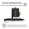 Unbranded PCI-E Gigabit Network Card 2.5G 2*RJ45 Ethernet Adapter For