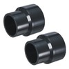 M METERXITY 2-Pack UPVC Reducer Pipe Fitting, DN50x40 Reducing Coupling