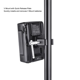 LICAEVEY Monta de Abrazadera de Batería V de Montaje, Adaptador de Liberación Rápida de Soporte Rápido de Bloqueo V de Servicio Pesado para el Montaje Al Soporte de Iluminación y la