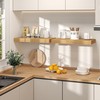 Fun Memories Oak Finish Floating Shelves for Wall, Set of