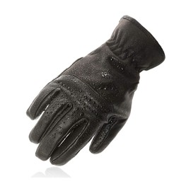 PEARLWOOD BRAD Men's Winter Gloves for Cycling I 100% Real Leather + Soft Cuff - Black - Large