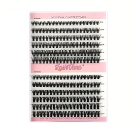 Lash Extension Kit, Clusters False Eyelash Extension Kit 280 Pieces, 30D & 40D Curl, 9-16mm Length, Full Kit with Lash Seal, Remover, Tweezers (30D+40D Lashes Only)