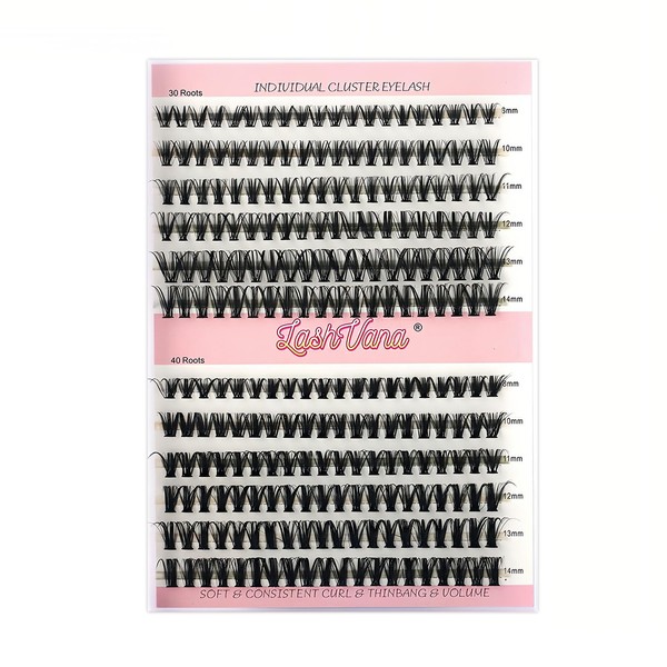 Lash Extension Kit, Clusters False Eyelash Extension Kit 280 Pieces,