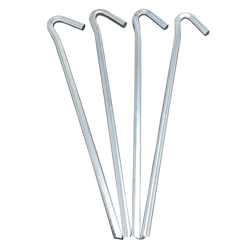 ToCi 24 x Tent Pegs, Galvanised Steel, 25 cm Long,