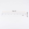 sourcing map 2 in 1 Set Straight Plastic Ruler 15