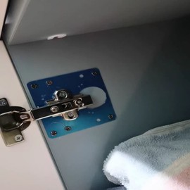 Hinge Repair Plate Kit, 10pcs Hinge Repair Kit Stainless Steel Cabinet Hinge Repair Plate Fixing Panel with Mounting Screws and Screwdriver for Kitchen Cupboard Door Furniture Shelves Drawer Window