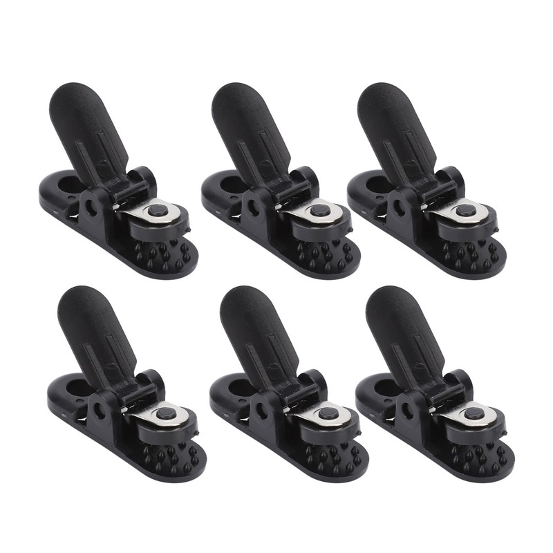 20pcs Hearing Aid Lanyard Clip Black ABS Clip Replacement Accessory
