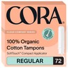 Cora Organic Applicator Tampons | Regular Absorbency | 100% Organic