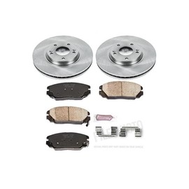 Power Stop KOE4647 Autospecialty Front Replacement Brake Kit-OE Brake Rotors & Ceramic Brake Pads For Hyundai Sonata 2006-2010 [Model Specific]