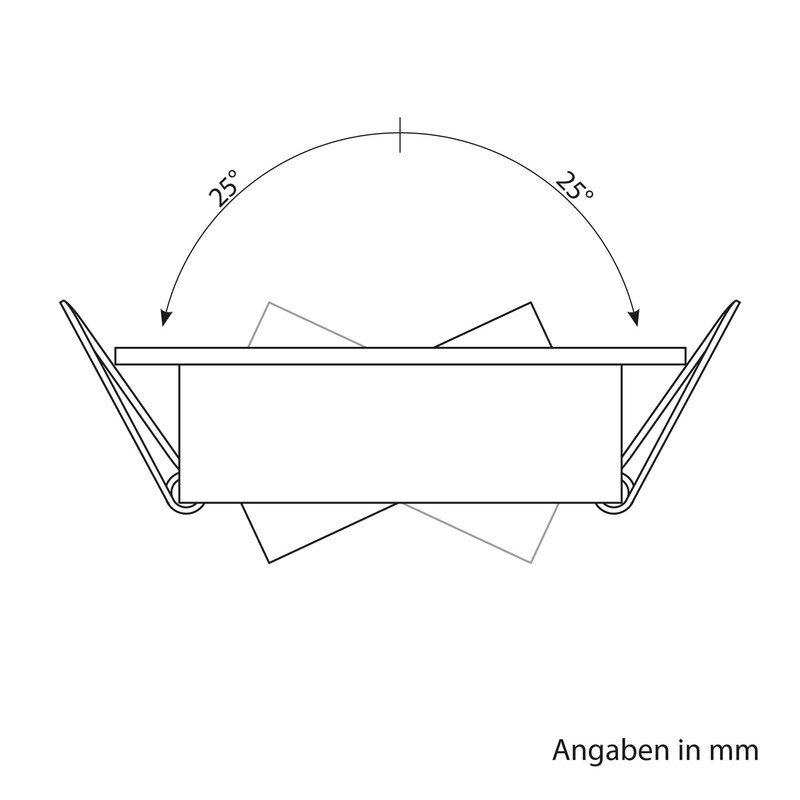 ledscom.de 12 pcs. recessed Ceiling Frame KUN, Round, swivelling, White