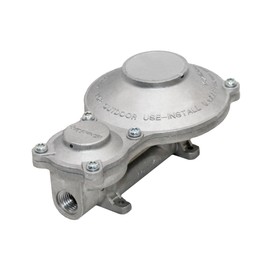 Flame King 300,000 BTU Vertical Mounted 2-Stage Propane LP Regulator for RVs, Vans, Trailers, Campers, 100LB Tanks, ASME Tanks, Generators