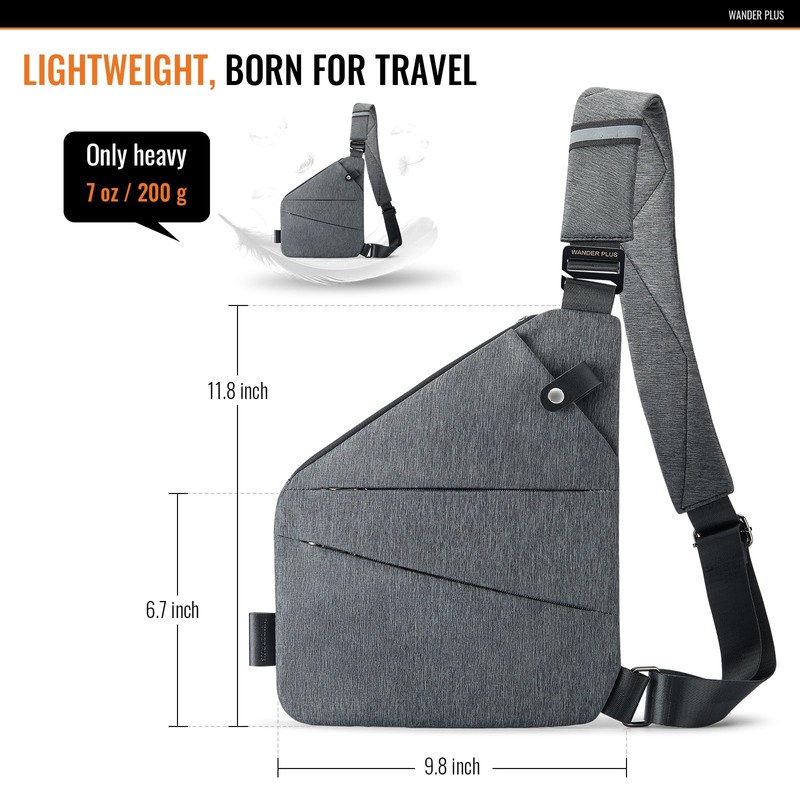 WANDER PLUS Anti Theft Crossbody Bag, Authentic Crossbody bags for