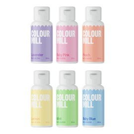 Colour Mill Oil-Based Food Coloring, 20 Milliliters (Pastel Pack)