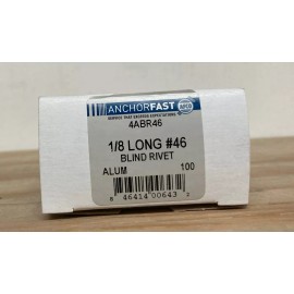 AFCO Aluminum Blind Rivets 1/8" #46 Dome Head 100 per Box AFCO AnchorFast
