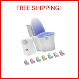 ‎ZSZT Toilet Night Light Motion Sensor Activated by ZSZT, 8 Colors Changing Toilet Bow