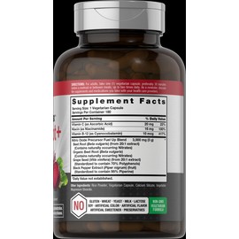 Horbäach Nitric Oxide Beet Root Capsules | With Nitrates | 180 Count | by Horbaach