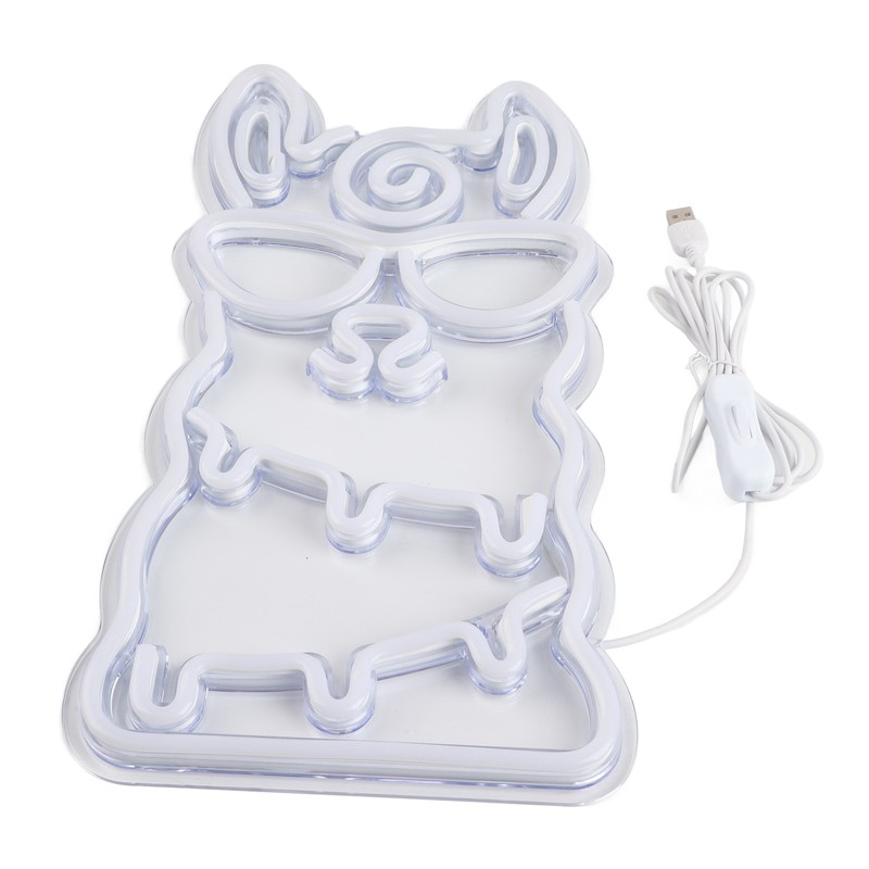 LED Neon Light Alpaca‑Shape Wall Neon Sign Art USB Powered