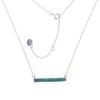 Slim Turquoise Bar Necklace, Sterling Silver 925 and Genuine Turquoise