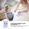 Toddmomy Fluffy Rabbit Shaped Notebook for Adorable Plush Cover Daily
