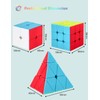 ROXENDA Speed Cube Set, Magic Cube Set of 2x2x2 3x3x3