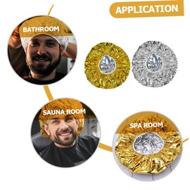 Vaguelly 12Pcs Aluminum Foil Hair Coloring Caps Portable Hair Salon Processing Scalp Protection Caps for Deep Conditioning Perms Home Use Caps