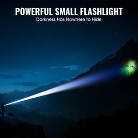 Banral Rechargeable Tactical Flashlights, High Lumens Small Mini USB-C LED Flashlight, Compact EDC Flash Light, 4 Modes&Memory Function, Waterproof Pocket Lights for Home,Camping,Emergency (1, Red)