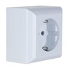 REV 0510052777 PlanoLuxe Earthed Contact Socket Surface-Mounted, White