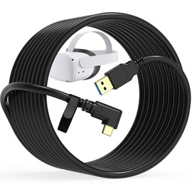 Link Cable for Quest2, VR Headset Link Cord Connect Gaming PC Access Rift Library High Speed Data Transfer Fast Charging USB 3.0 Type A to C 16 Feet (5M)