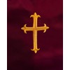 IvyRobes Unisex One-Color V Shape Choir Stole With Cross Maroon