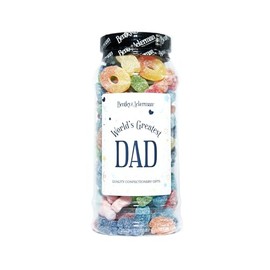 World's Greatest Dad Sweet Jar - Fathers Day Sweets - Birthday & Christmas Original Retro Pick n Mix 600g, By Bentley & Ackerman Sweet Shop.