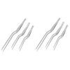 Alipis 2sets Professional Fish Bone Tweezer Tweezers Stainless Steel Clips