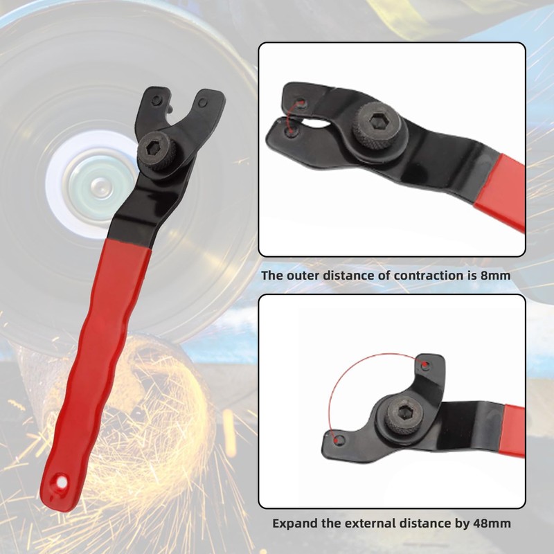 DesertBoy 1 x Angle Grinder Pin Wrench 8-48 mm Adjustable